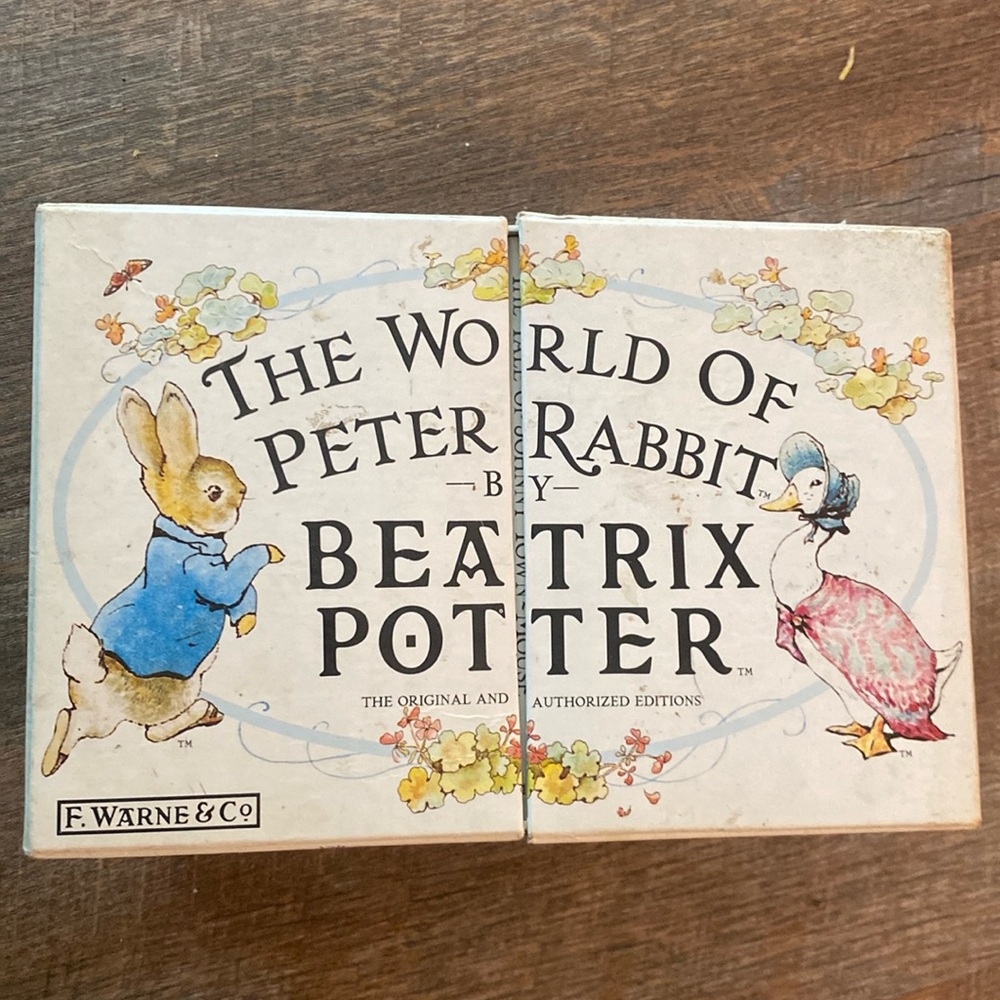 The World of Peter Rabbit 23 hardcover miniature book set, 1995, gently used.